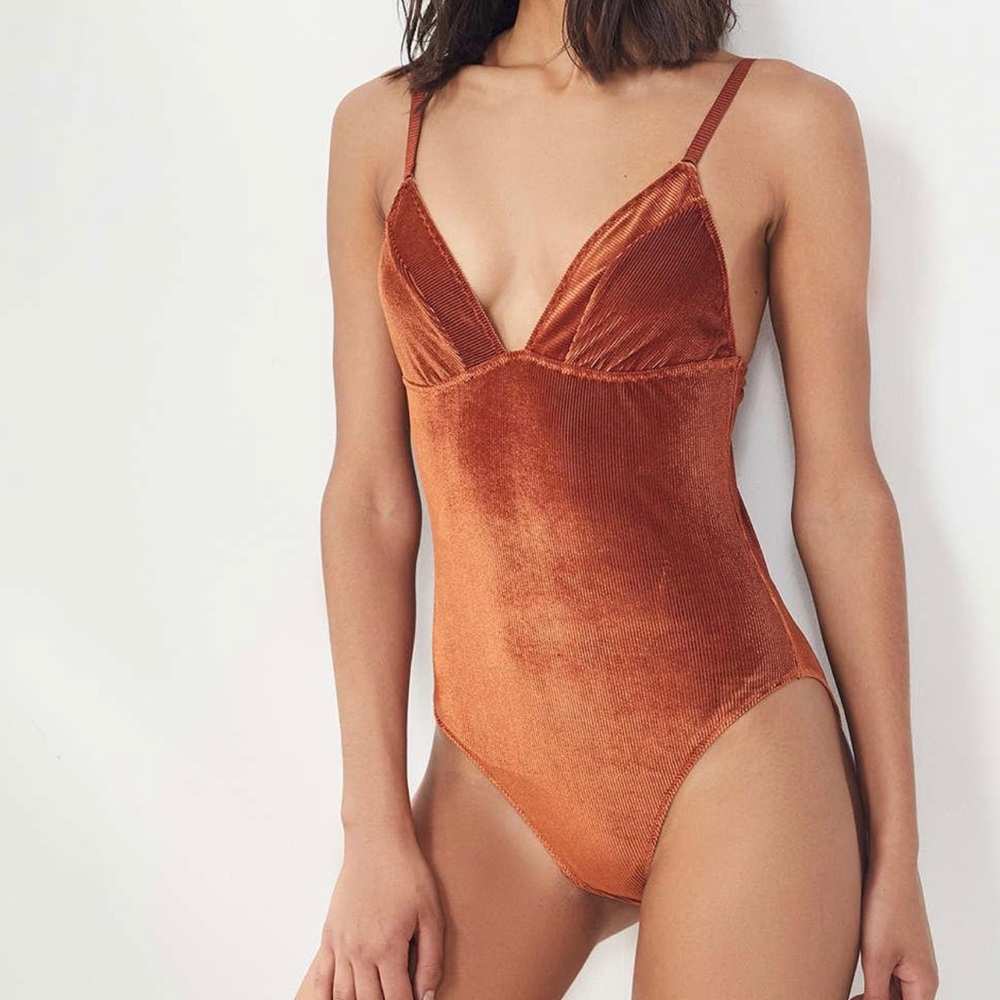 Out from the Under Shayla Bodysuit in Mustard